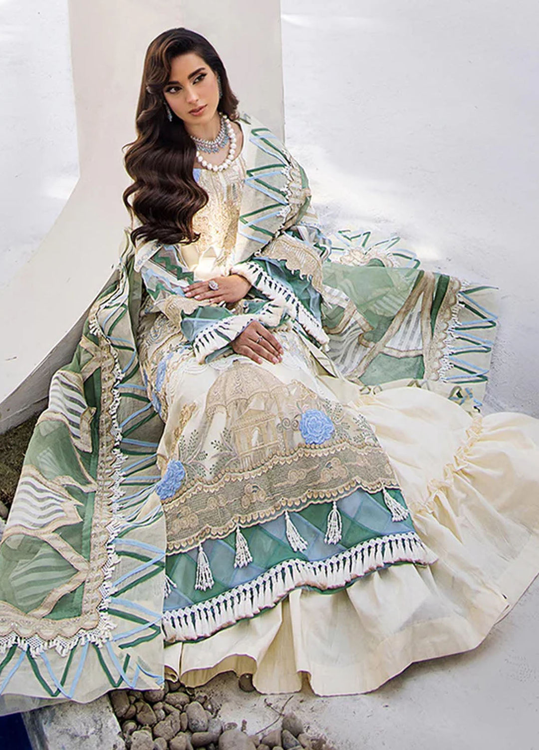 Tessa Embroidered Lawn Suits Unstitched 3 Piece Allure of Sands - Festive Collection