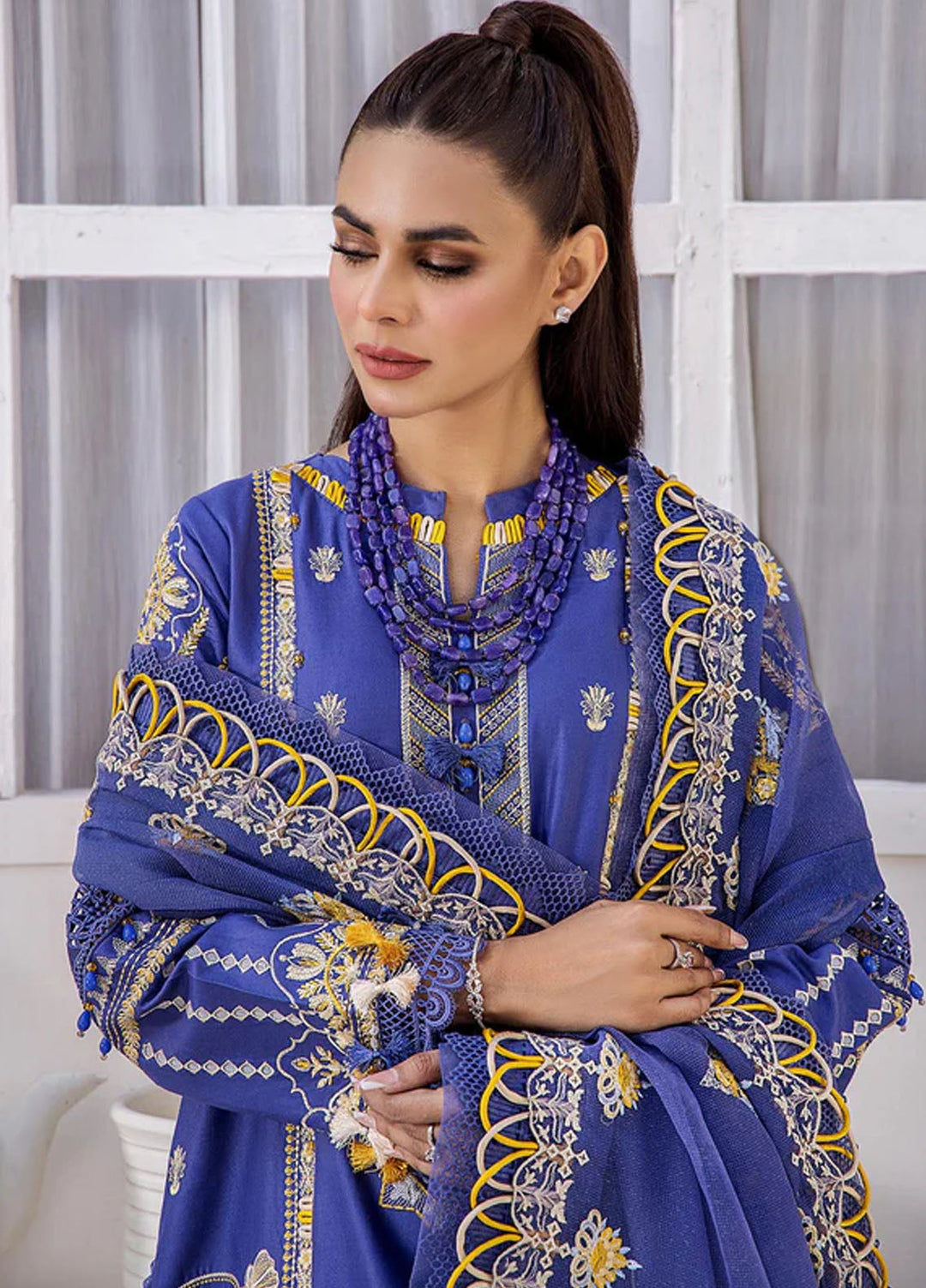 Tessa Embroidered Lawn Suits Unstitched 3 Piece Auroras Secret - Festive Collection