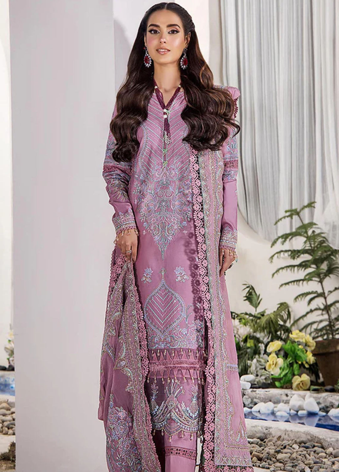 Tessa Embroidered Lawn Suits Unstitched 3 Piece Desert Romance - Festive Collection