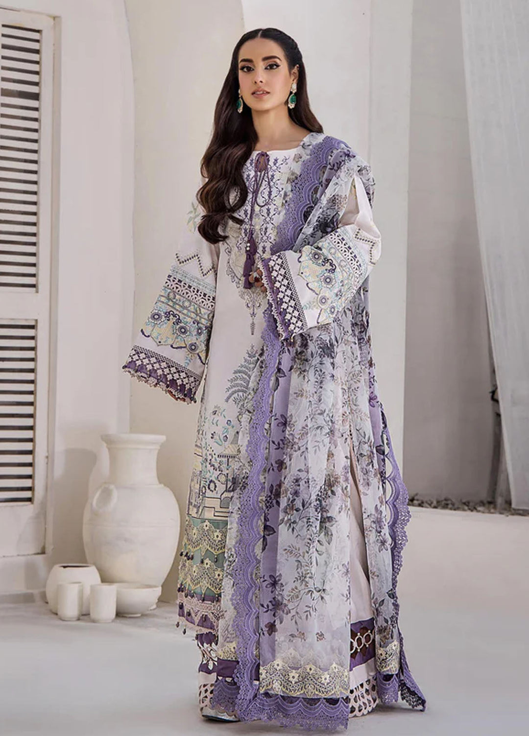 Tessa Embroidered Lawn Suits Unstitched 3 Piece Ethereal Radiance - Festive Collection