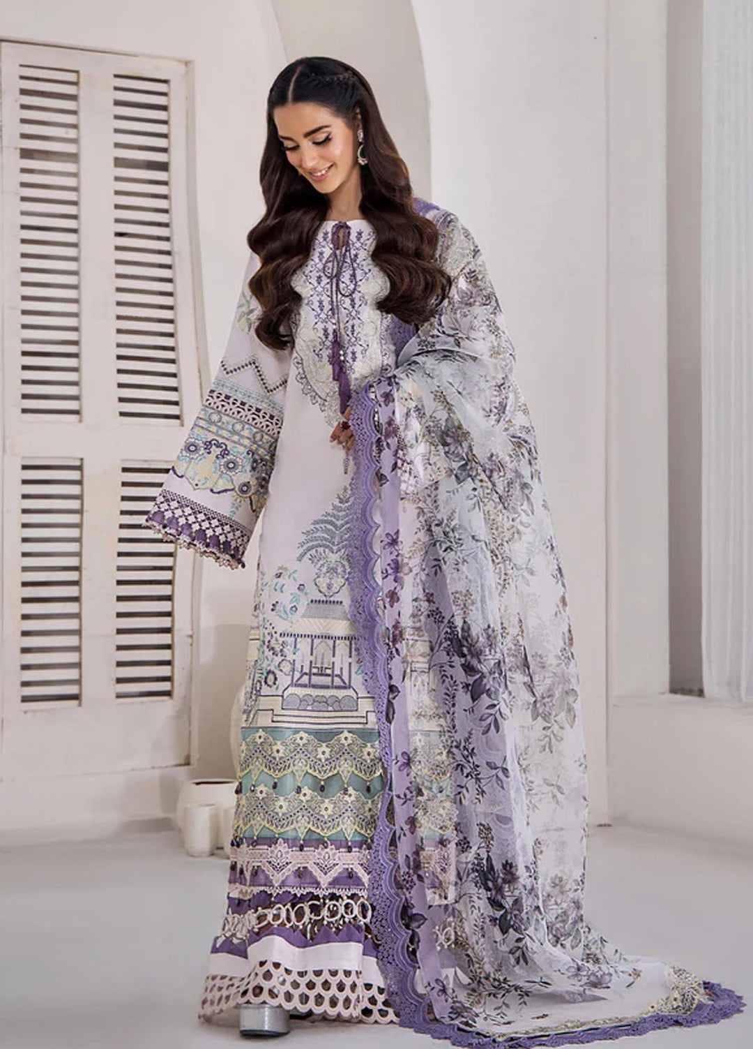 Tessa Embroidered Lawn Suits Unstitched 3 Piece Ethereal Radiance - Festive Collection