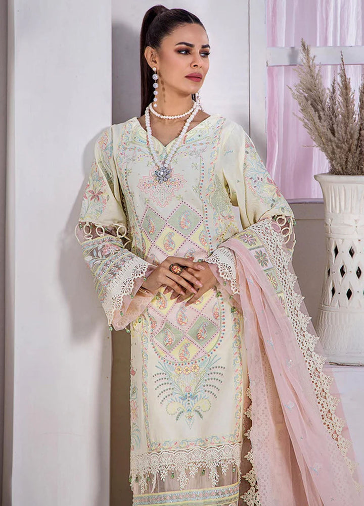 Tessa Embroidered Lawn Suits Unstitched 3 Piece Gardenia Grace - Festive Collection