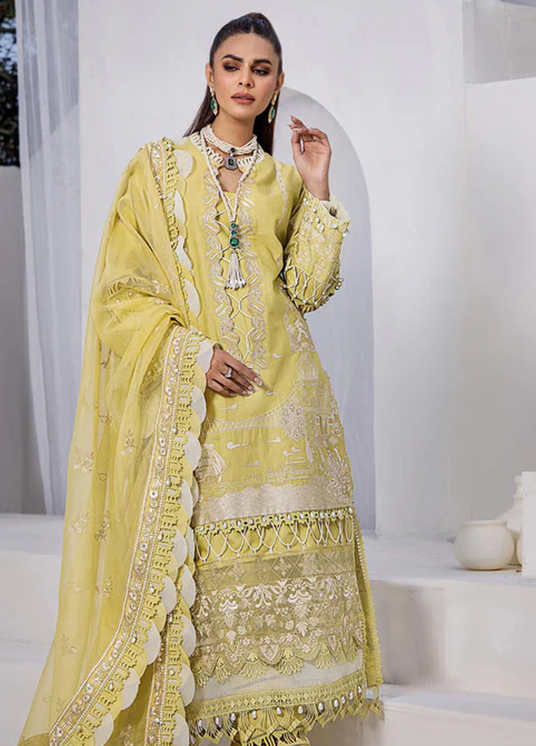 Tessa Embroidered Lawn Suits Unstitched 3 Piece Stella polaris - Festive Collection