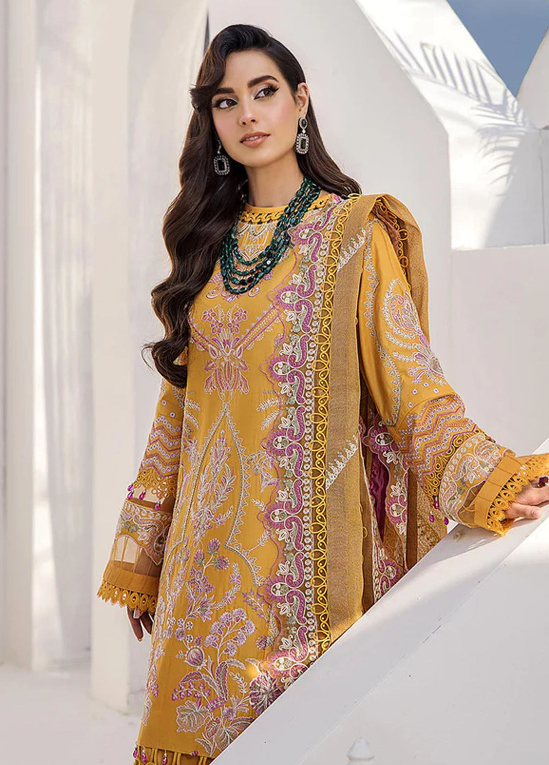 Tessa Embroidered Lawn Suits Unstitched 3 Piece Sunlit Serenity - Festive Collection