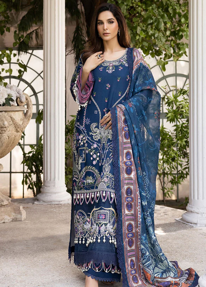 Tessa Studio Embroidered Karandi Suits Unstitched 3 Piece Zinc Mist - Winter Collection