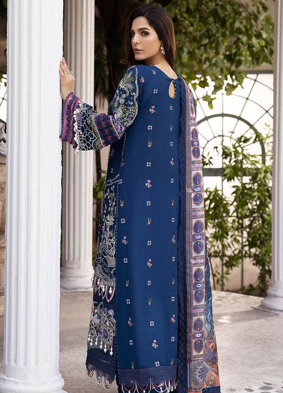 Tessa Studio Embroidered Karandi Suits Unstitched 3 Piece Zinc Mist - Winter Collection