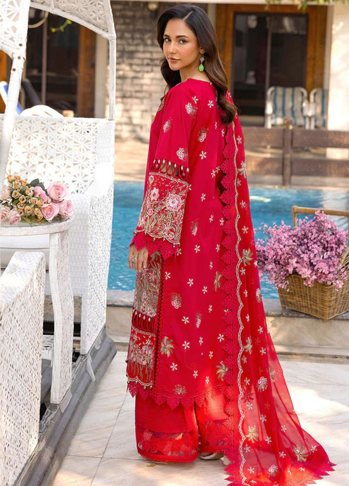 Tessa Studio Embroidered Lawn Suits Unstitched 3 Piece Crimson Euphoria - Summer Collection