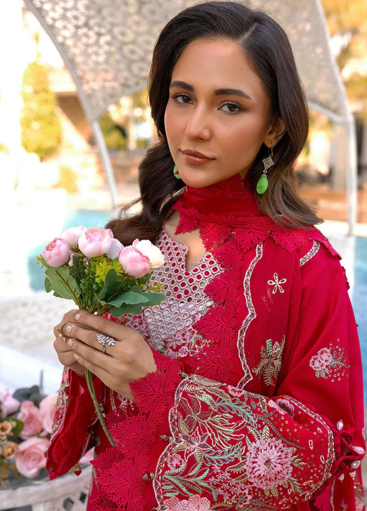 Tessa Studio Embroidered Lawn Suits Unstitched 3 Piece Crimson Euphoria - Summer Collection