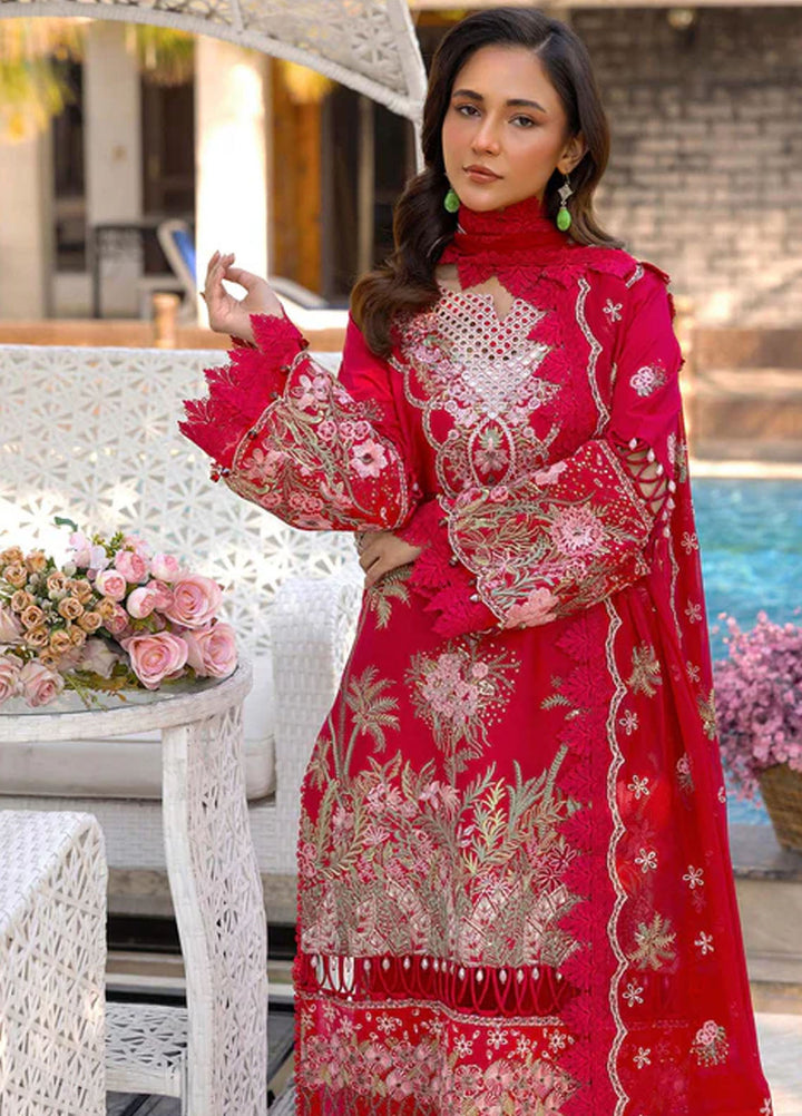 Tessa Studio Embroidered Lawn Suits Unstitched 3 Piece Crimson Euphoria - Summer Collection
