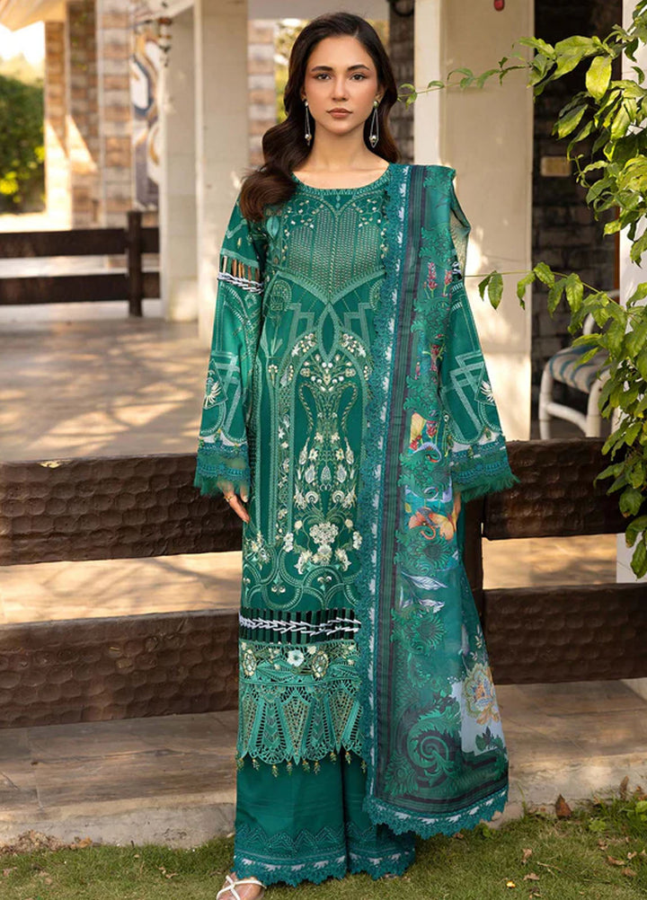 Tessa Studio Embroidered Lawn Suits Unstitched 3 Piece Emerald Veil - Summer Collection