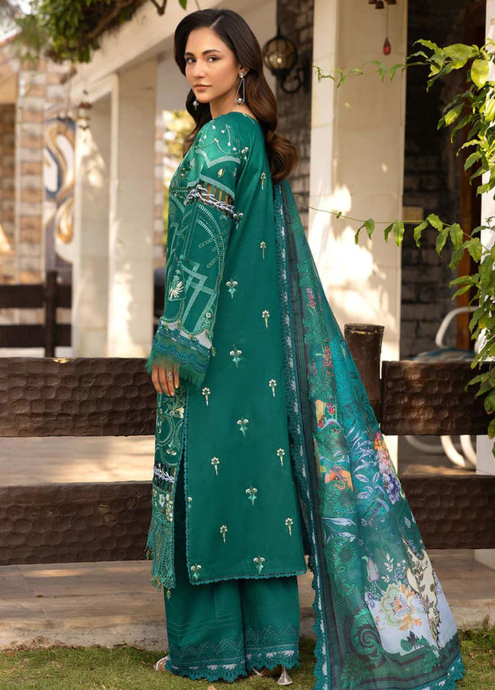 Tessa Studio Embroidered Lawn Suits Unstitched 3 Piece Emerald Veil - Summer Collection