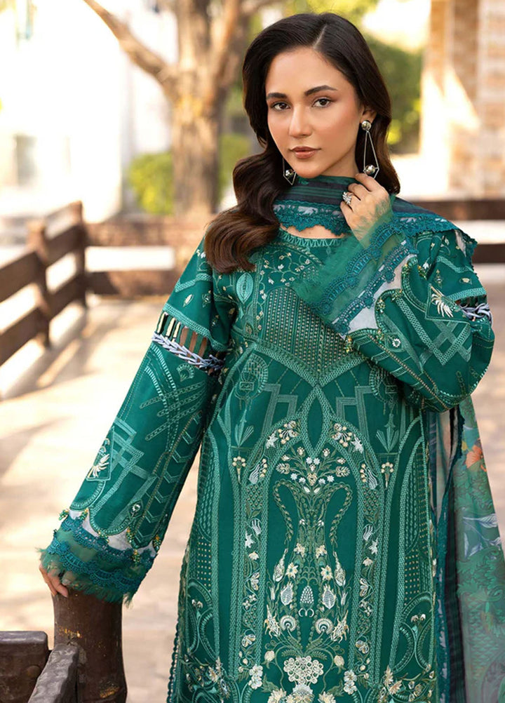 Tessa Studio Embroidered Lawn Suits Unstitched 3 Piece Emerald Veil - Summer Collection