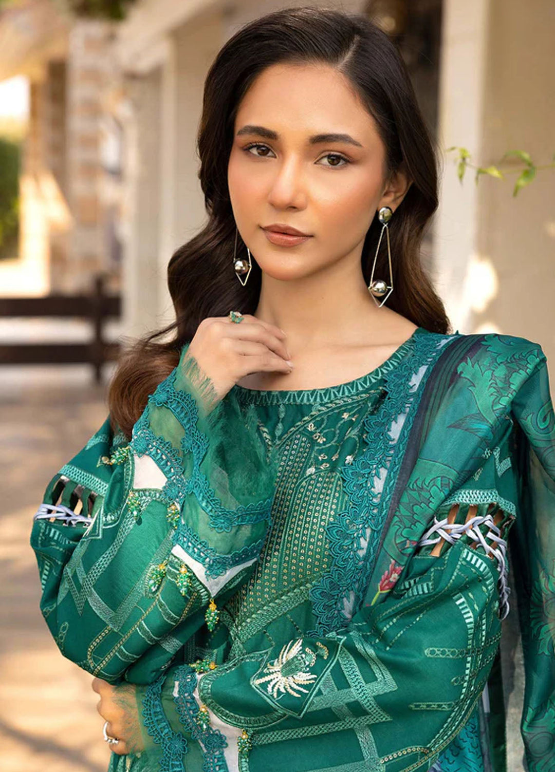 Tessa Studio Embroidered Lawn Suits Unstitched 3 Piece Emerald Veil - Summer Collection