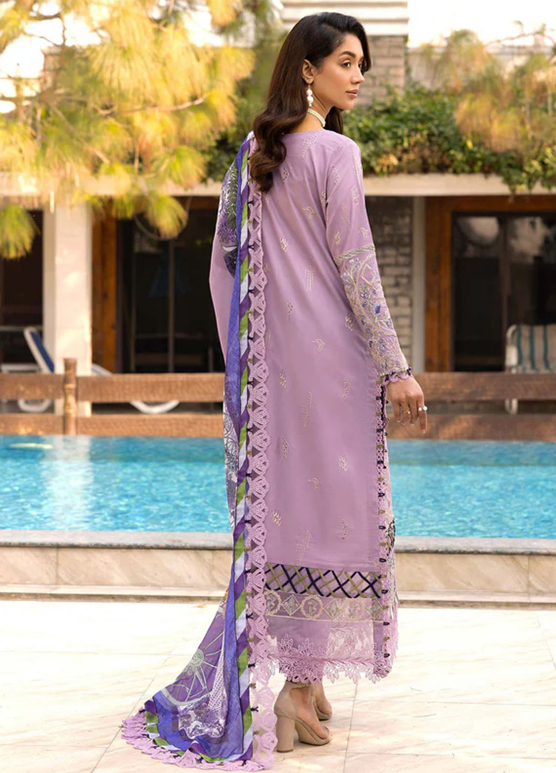 Tessa Studio Embroidered Lawn Suits Unstitched 3 Piece Lavender Mirage - Summer Collection