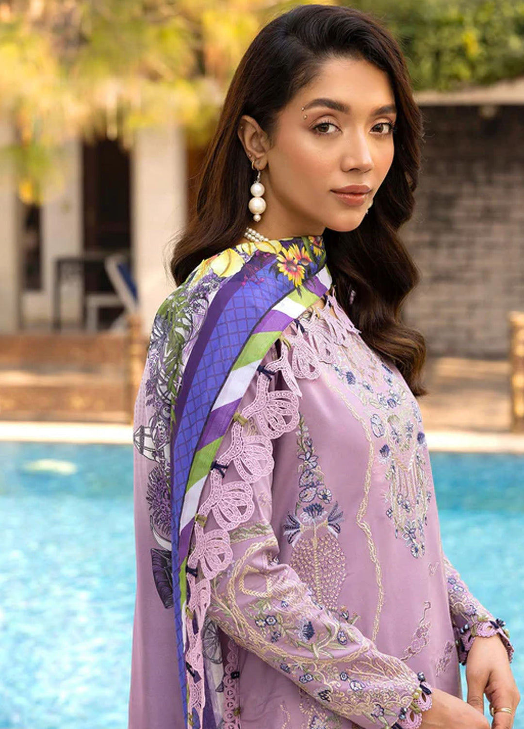Tessa Studio Embroidered Lawn Suits Unstitched 3 Piece Lavender Mirage - Summer Collection