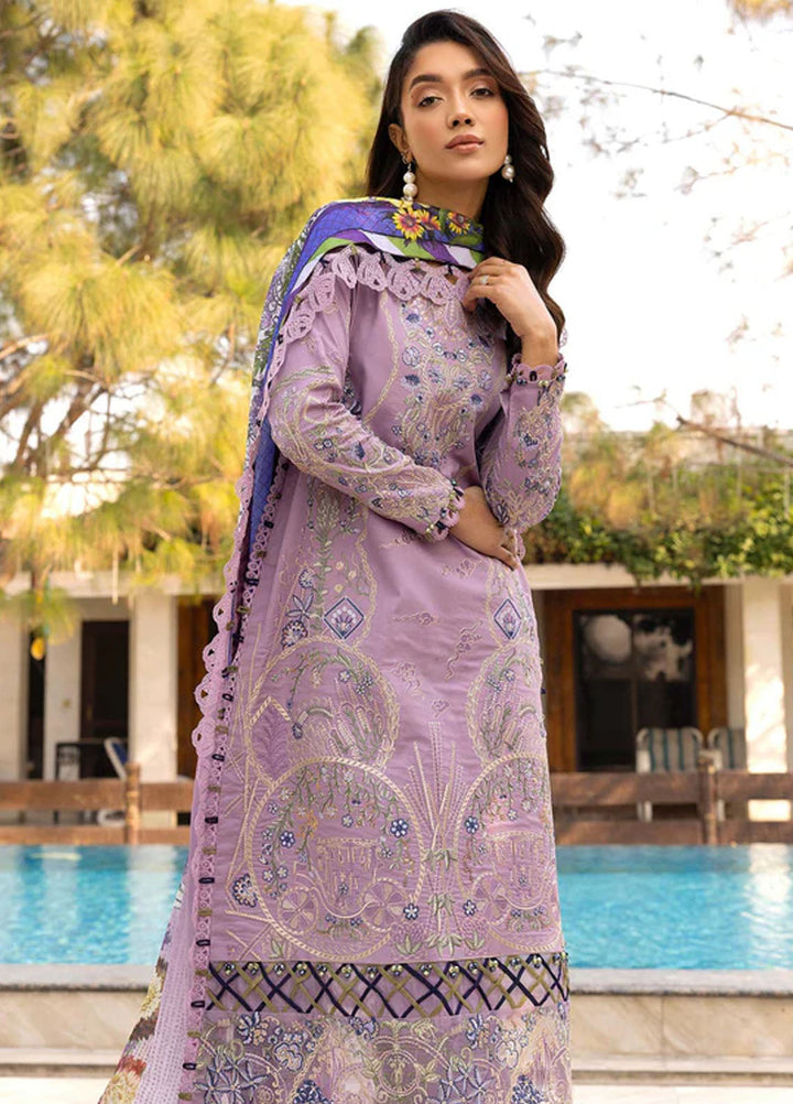 Tessa Studio Embroidered Lawn Suits Unstitched 3 Piece Lavender Mirage - Summer Collection