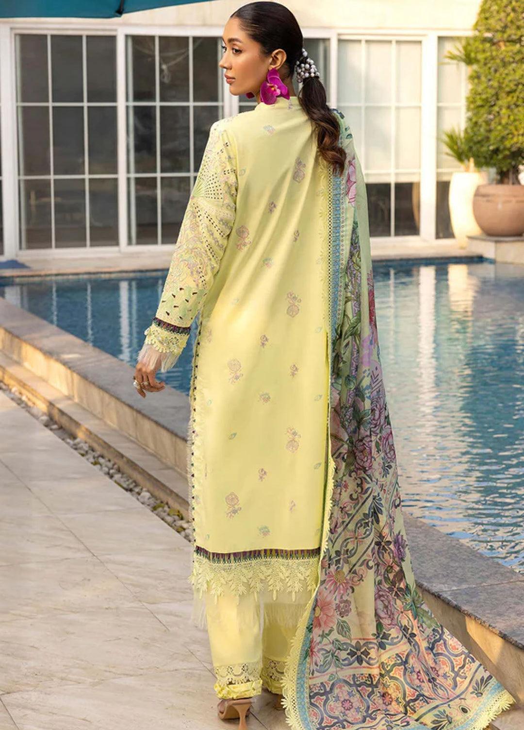 Tessa Studio Embroidered Lawn Suits Unstitched 3 Piece Moonlit Pearl - Summer Collection