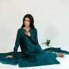 Textile Lime Pret Embroidered Raw Silk 3 Piece Suit Elvan