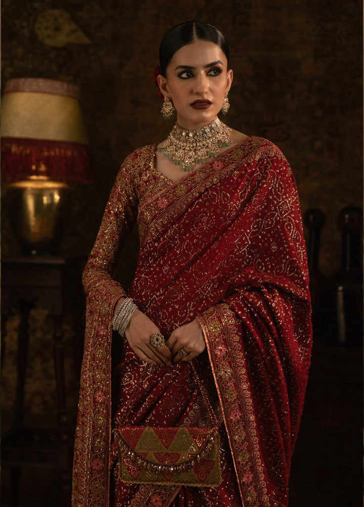 The Sari Edit by Aik Atelier Unstitched Silk Luxury Embroidered Saree AIK25SE Look-01 - Formals Collection