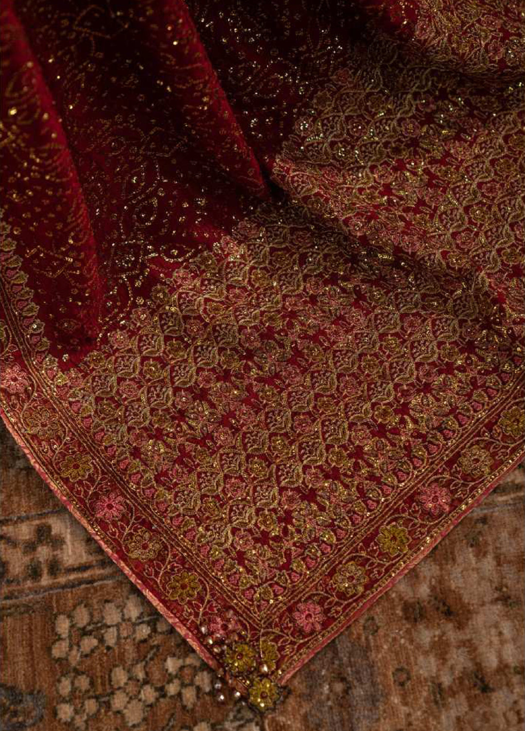 The Sari Edit by Aik Atelier Unstitched Silk Luxury Embroidered Saree AIK25SE Look-01 - Formals Collection