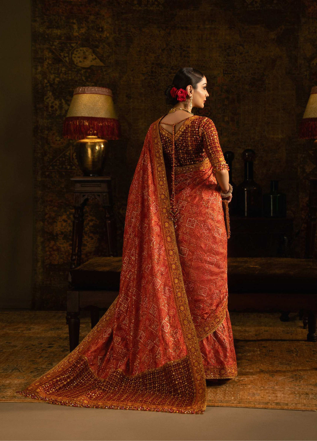 The Sari Edit by Aik Atelier Unstitched Silk Luxury Embroidered Saree AIK25SE Look-02 - Formals Collection