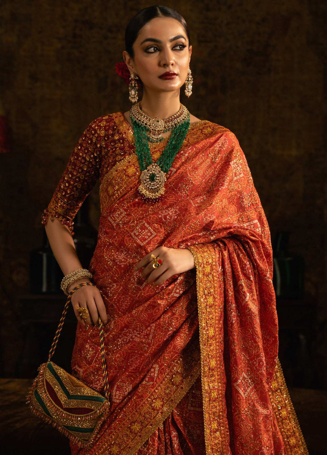 The Sari Edit by Aik Atelier Unstitched Silk Luxury Embroidered Saree AIK25SE Look-02 - Formals Collection