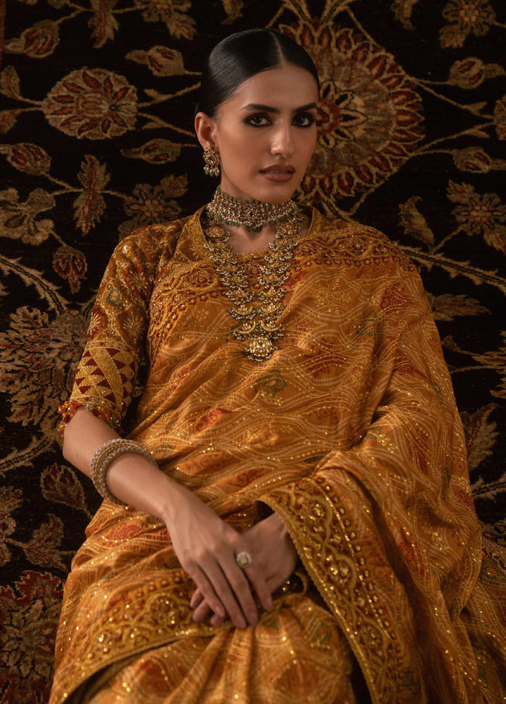 The Sari Edit by Aik Atelier Unstitched Silk Luxury Embroidered Saree AIK25SE Look-04 - Formals Collection