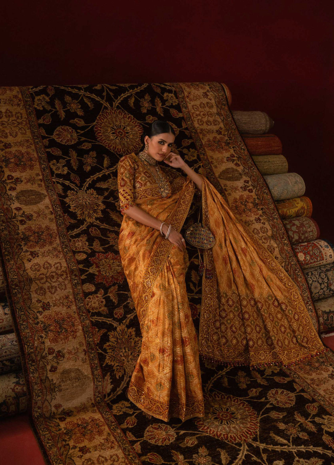 The Sari Edit by Aik Atelier Unstitched Silk Luxury Embroidered Saree AIK25SE Look-04 - Formals Collection