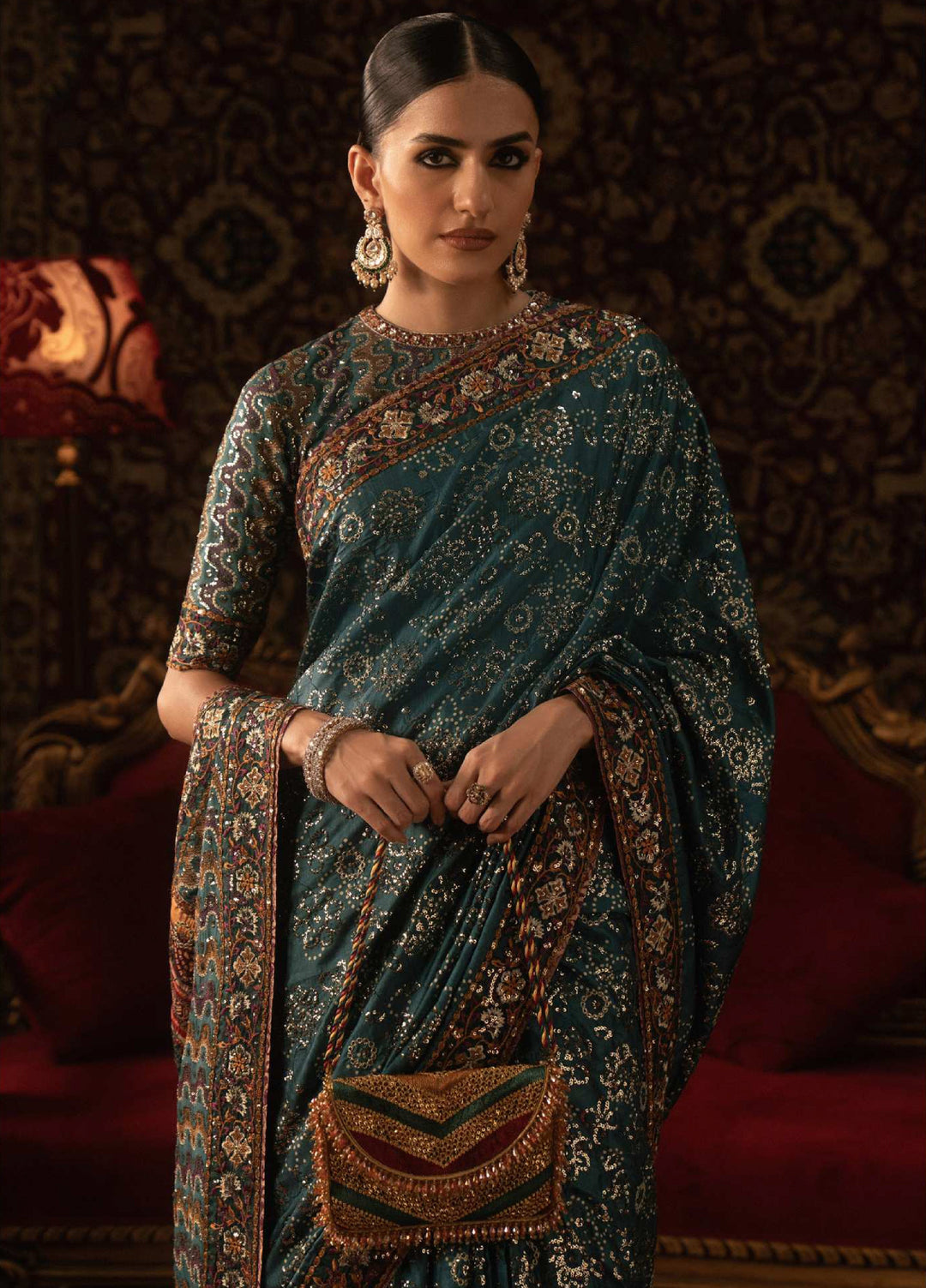 The Sari Edit by Aik Atelier Unstitched Silk Luxury Embroidered Saree AIK25SE Look-05 - Formals Collection