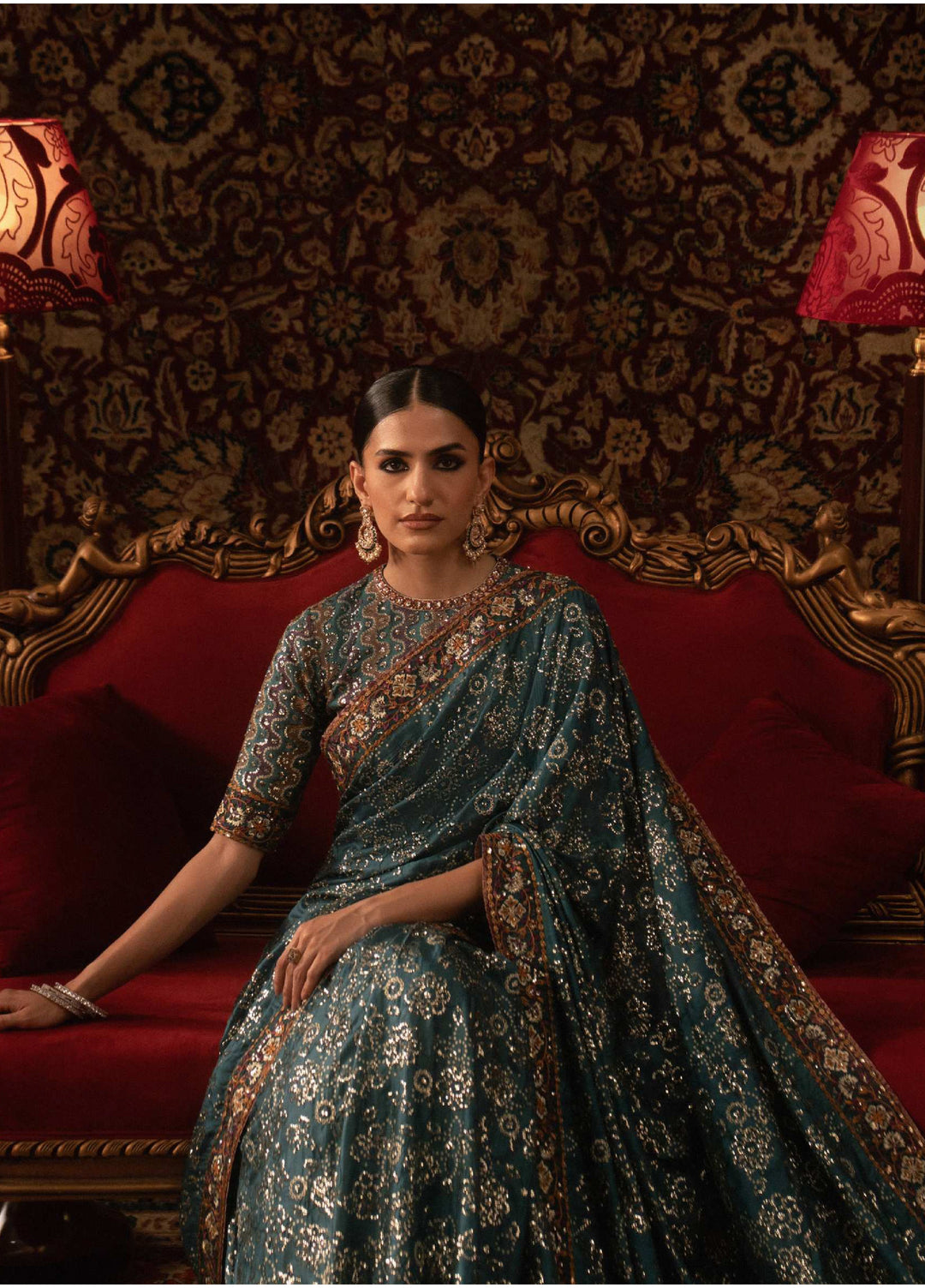 The Sari Edit by Aik Atelier Unstitched Silk Luxury Embroidered Saree AIK25SE Look-05 - Formals Collection