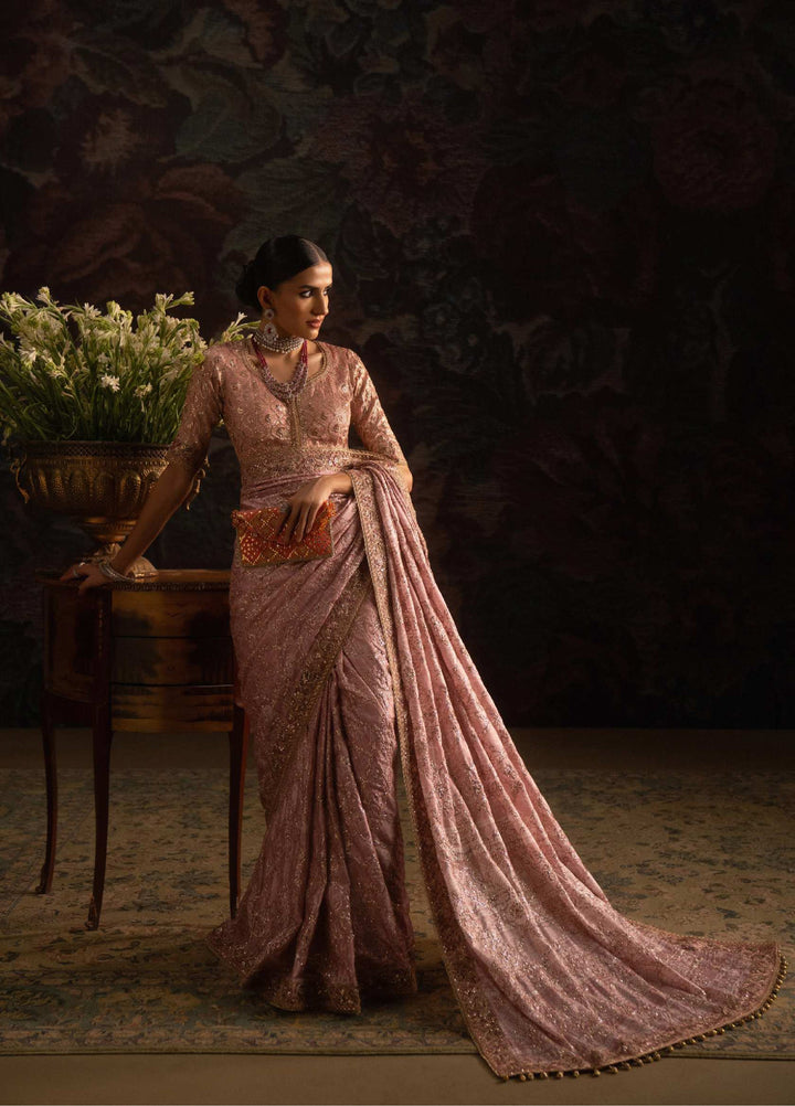 The Sari Edit by Aik Atelier Unstitched Silk Luxury Embroidered Saree AIK25SE Look-06 - Formals Collection