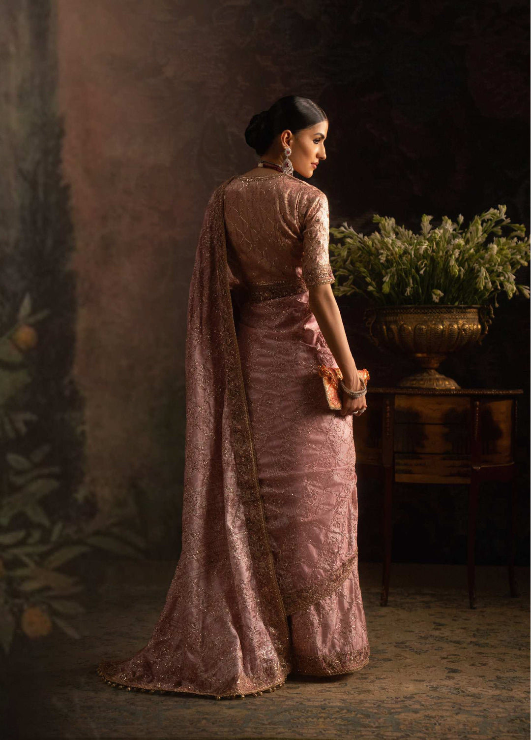 The Sari Edit by Aik Atelier Unstitched Silk Luxury Embroidered Saree AIK25SE Look-06 - Formals Collection