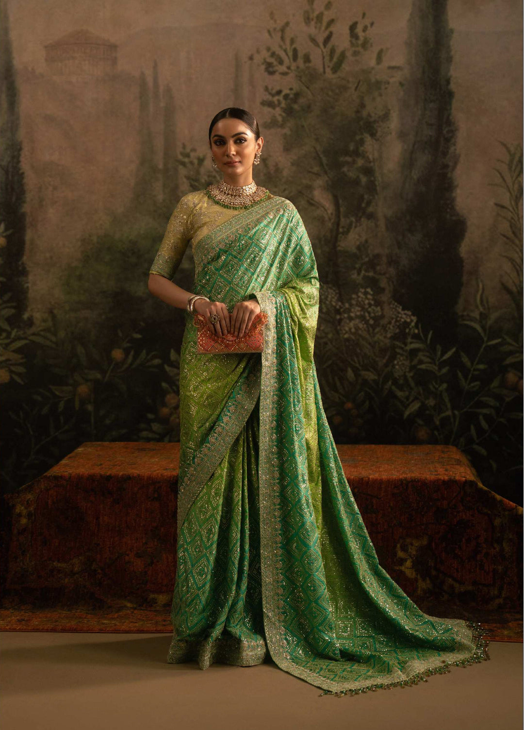 The Sari Edit by Aik Atelier Unstitched Silk Luxury Embroidered Saree AIK25SE Look-07 - Formals Collection