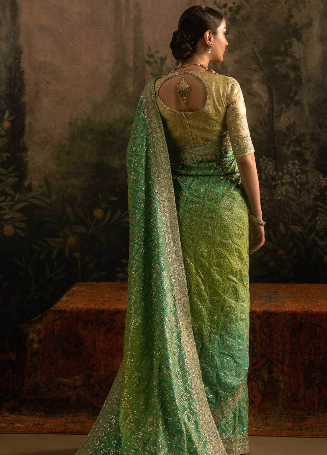 The Sari Edit by Aik Atelier Unstitched Silk Luxury Embroidered Saree AIK25SE Look-07 - Formals Collection