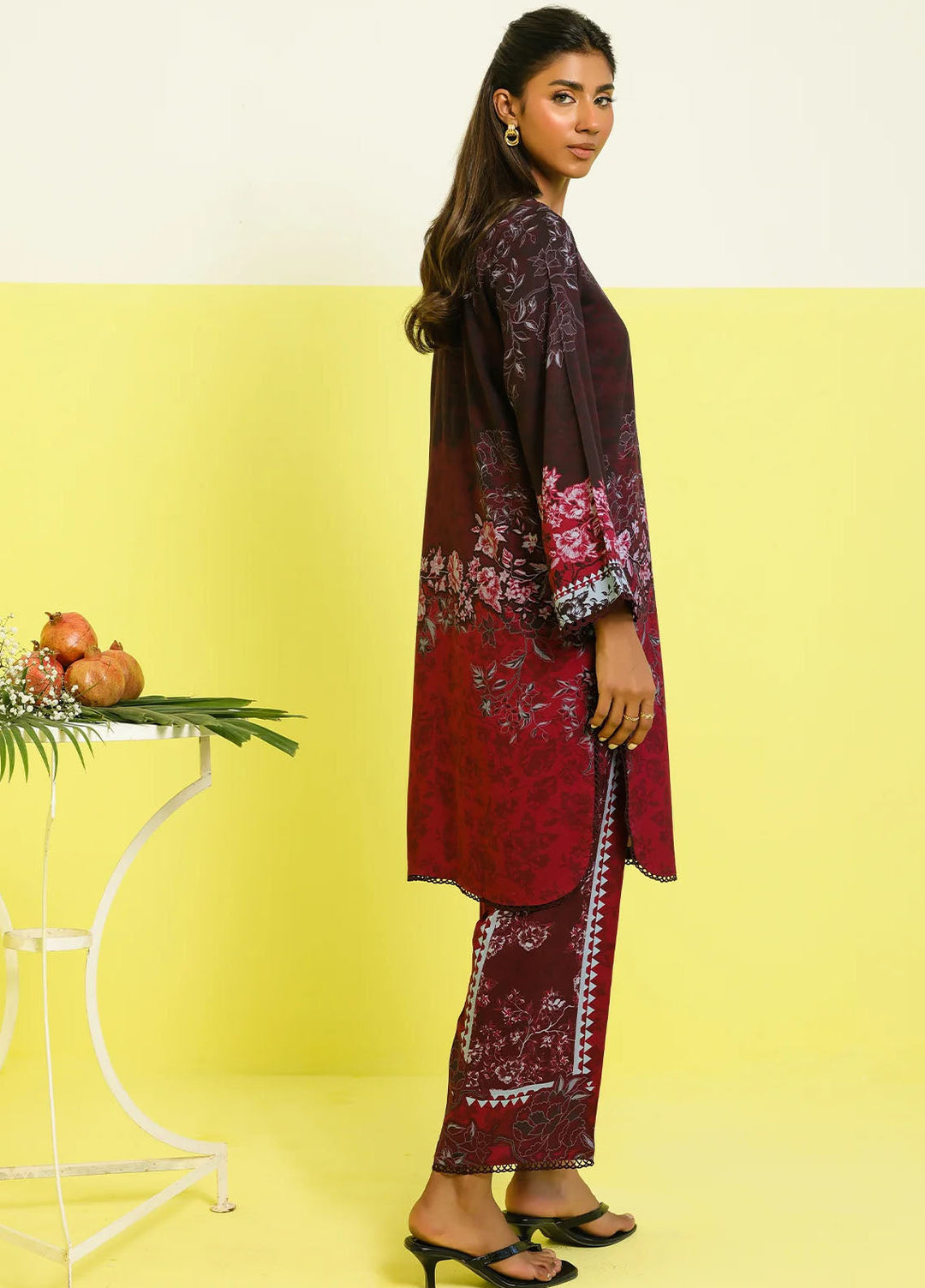 Elara by Sahar Embroidered Marina Twill Suits Unstitched 2 Piece SHR25EP Twilight Bliss - Winter Collection