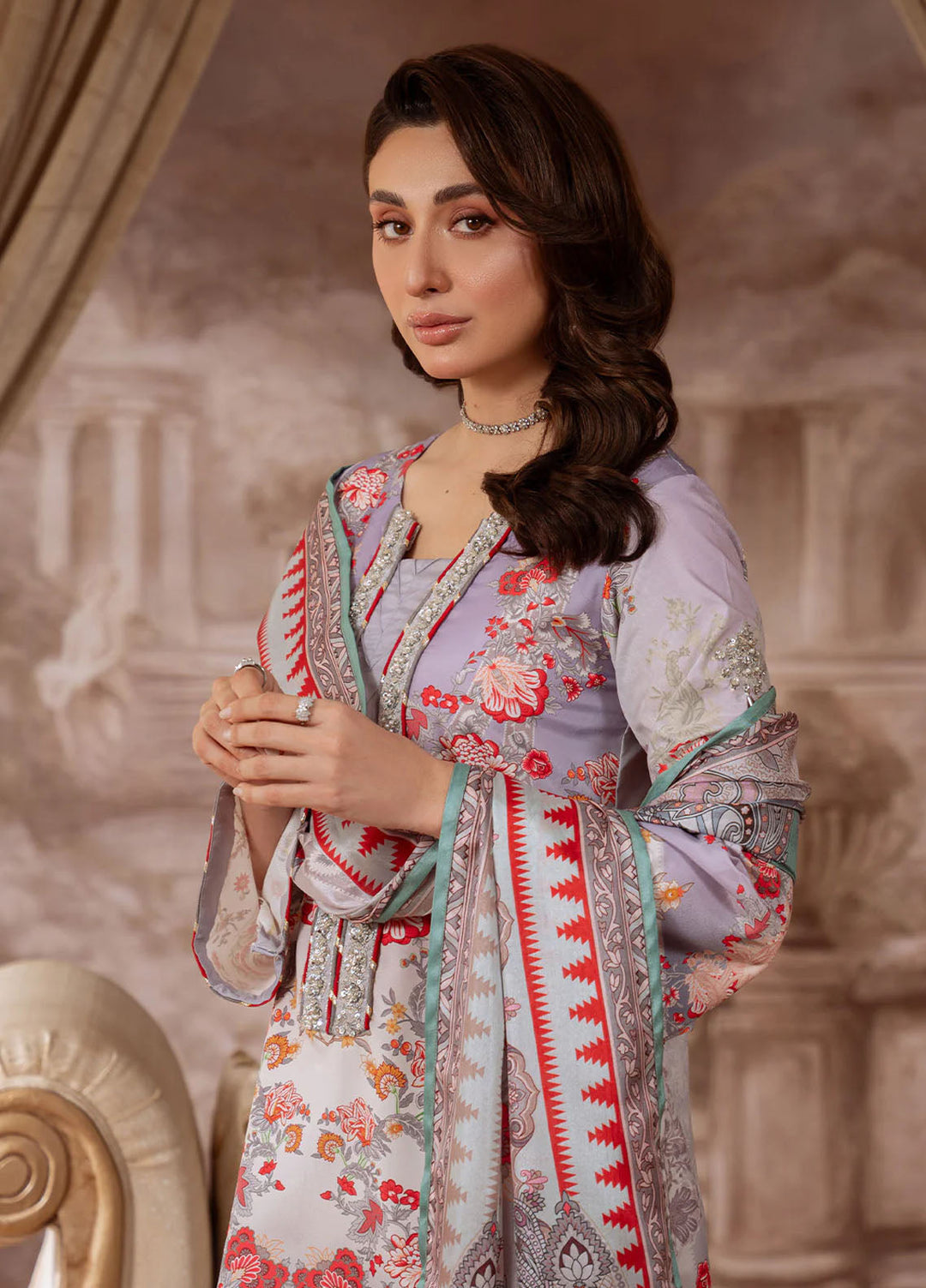 Veloure by Gulaal Embroidered Silk Suits Unstitched 3 Piece GL25VU GS - 05 Twilight Elegance - Festive Collection
