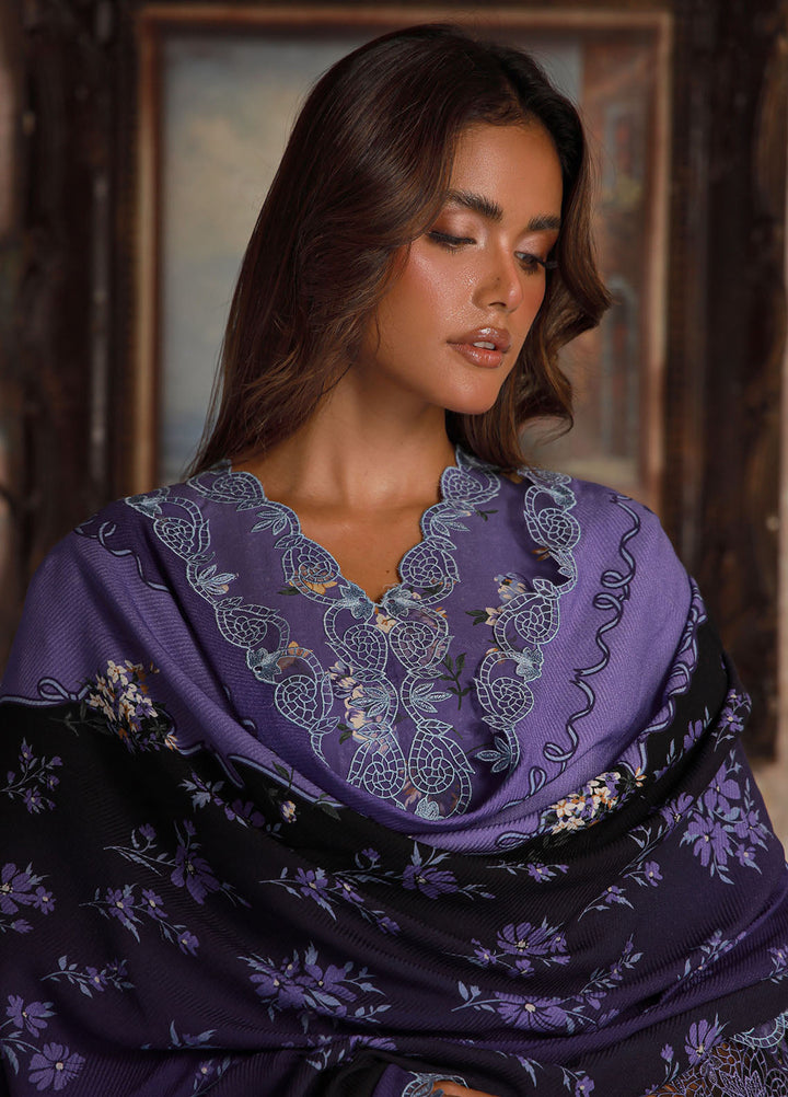 Sahar Embroidered Cotton Viscose Suits Unstitched 3 Piece SHR25FU AW1-25-19 Twilight Iris - Winter Collection