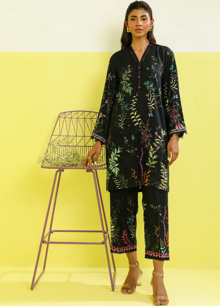 Elara by Sahar Unstitched Printed 2 Piece Marina Twill SHR25EP Twilight Petals - Casual Collection