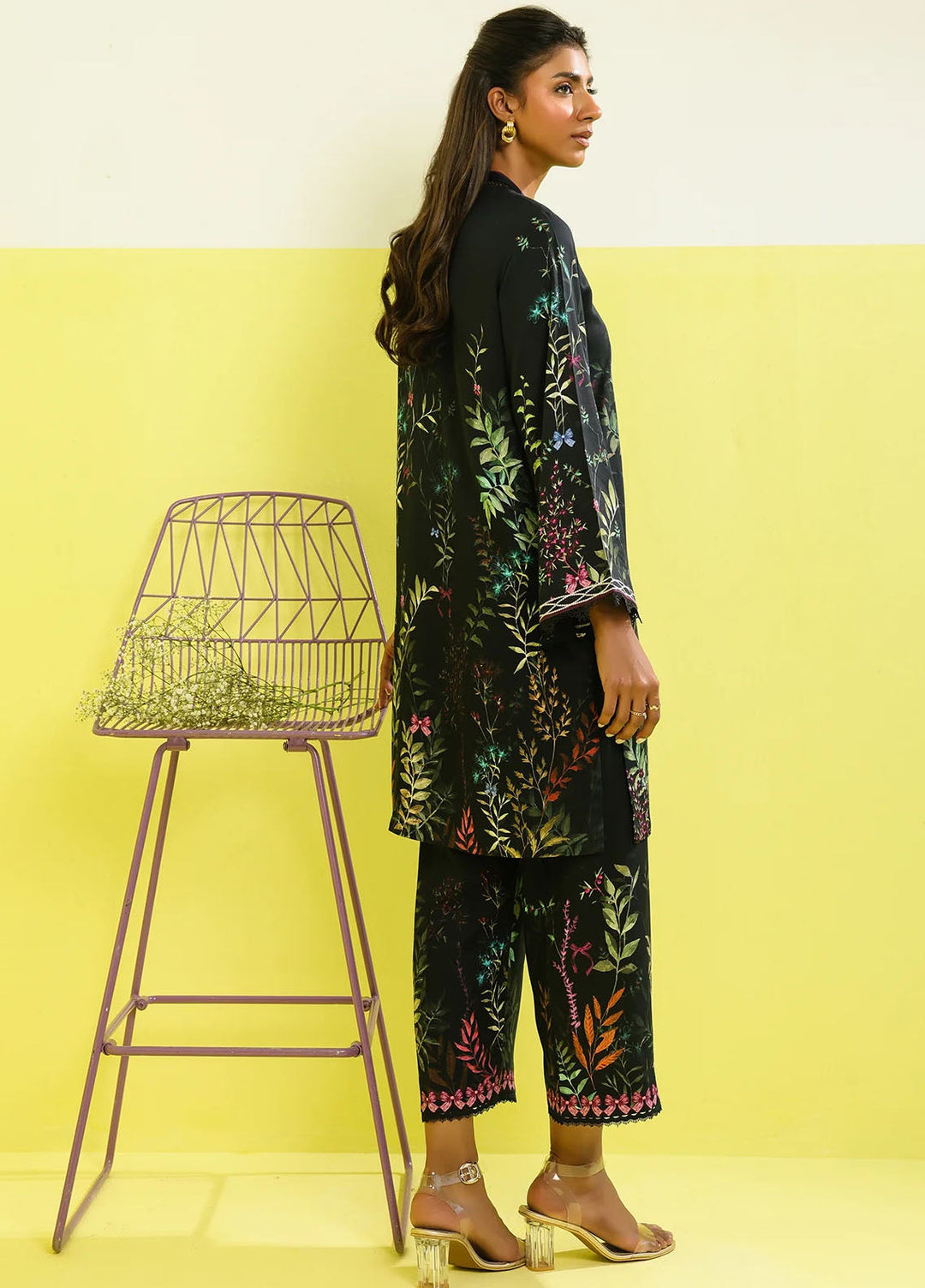 Elara by Sahar Embroidered Marina Twill Suits Unstitched 2 Piece SHR25EP Twilight Petals - Winter Collection