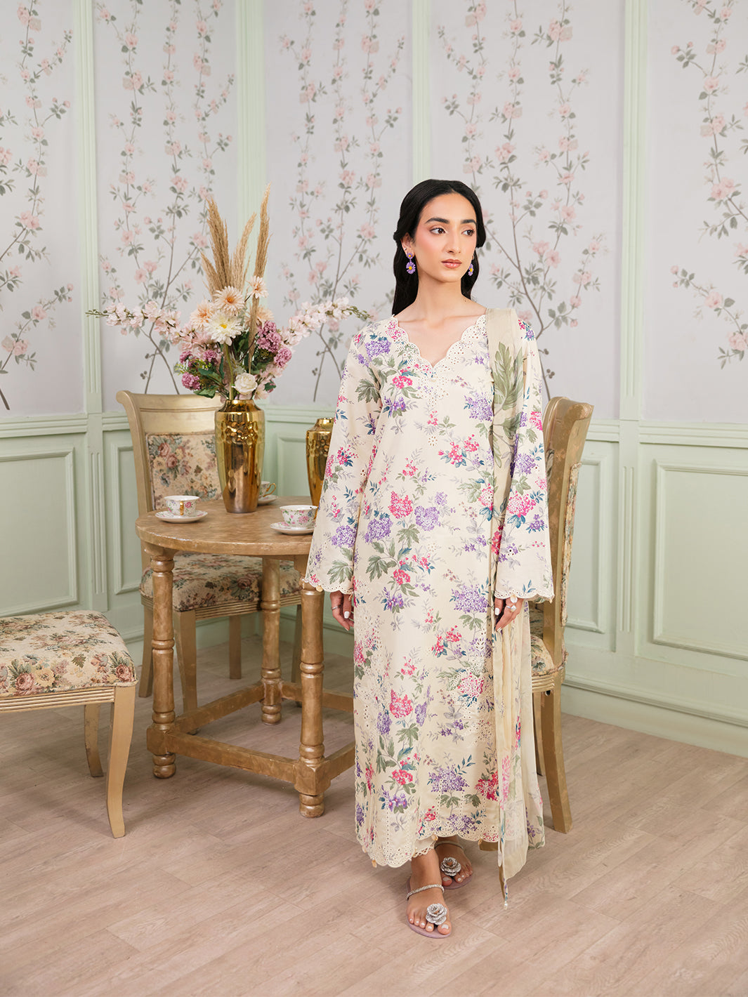 The Meetup by Yards Unstitched Embroidered Lawn 3 Piece Suit Unsaid Things Casual Collection