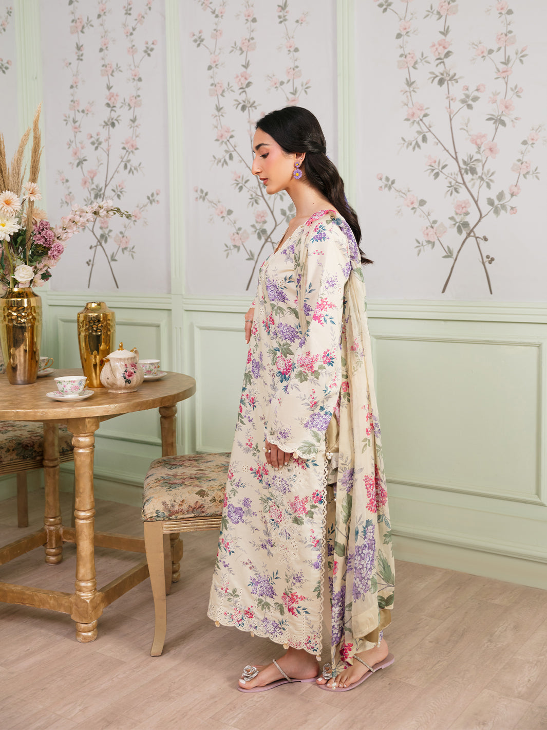 The Meetup by Yards Unstitched Embroidered Lawn 3 Piece Suit Unsaid Things Casual Collection