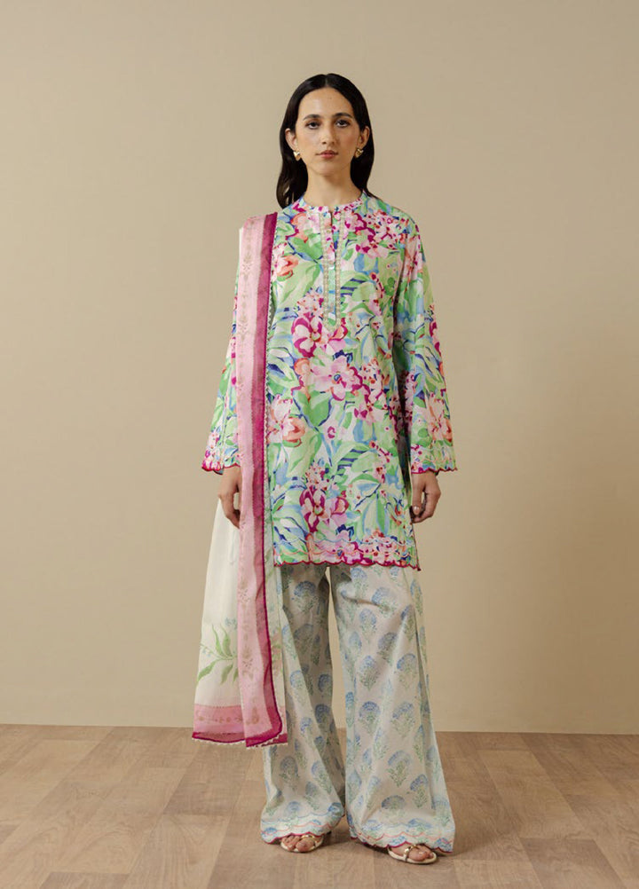 Coco by Zara Shahjahan Unstitched Printed Lawn 3 Piece Suit CZS26UPL ELARIS-6A - Summer Collection