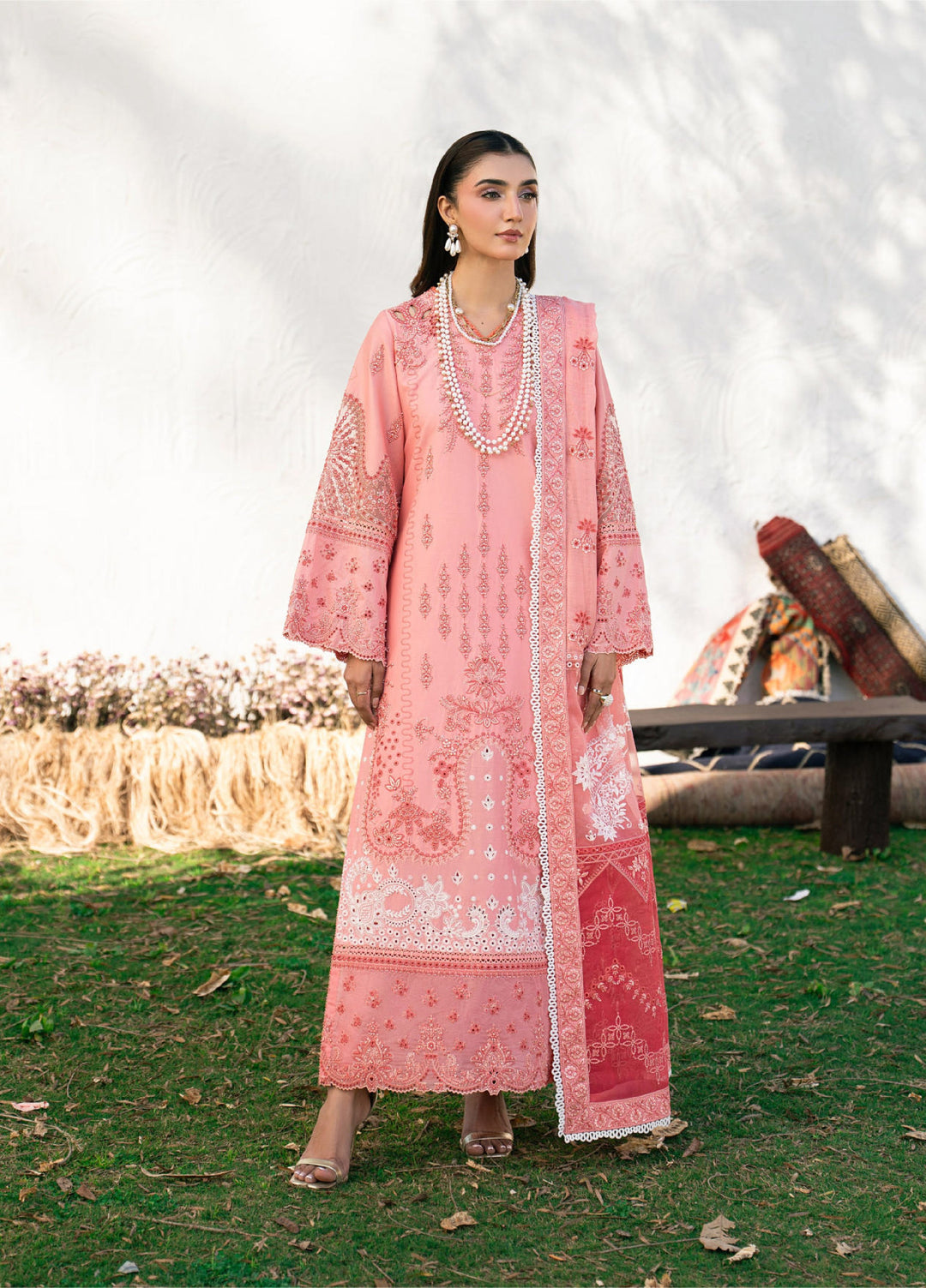Aura of Flora by Zarizaa Unstitched Embroidered Luxury Lawn 3 Pcs Suit ZZ26UAFL ZA10-3ULE06P-2602 LYRA - Summer