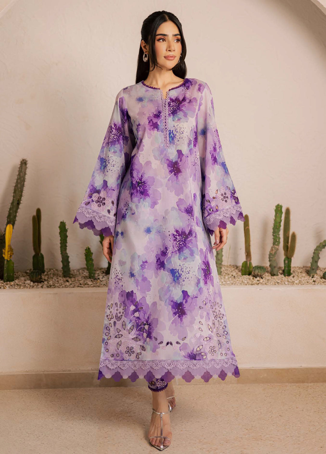 Ballerina by Nureh Unstitched Chikankari Embroidered Lawn 2 Piece Suit NU26UBCL NU2-202 - Summer Collection