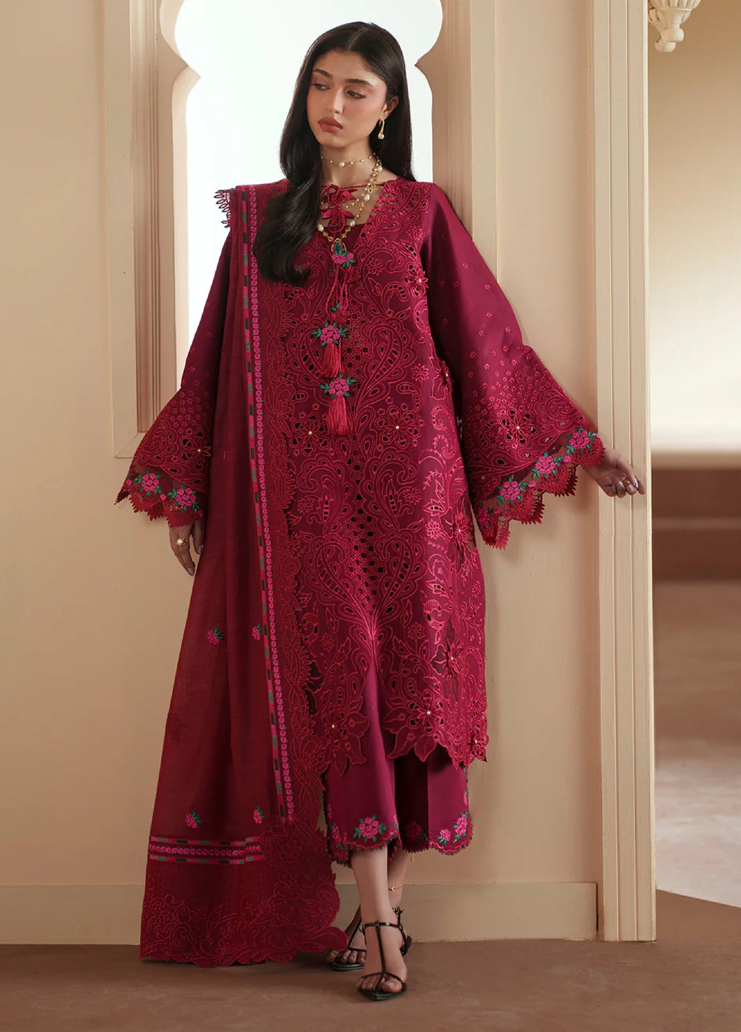 Mashriq by Bin Ilyas Unstitched Embroidered Lawn 3 Piece Suit BI26UML D113B - Festive Collection