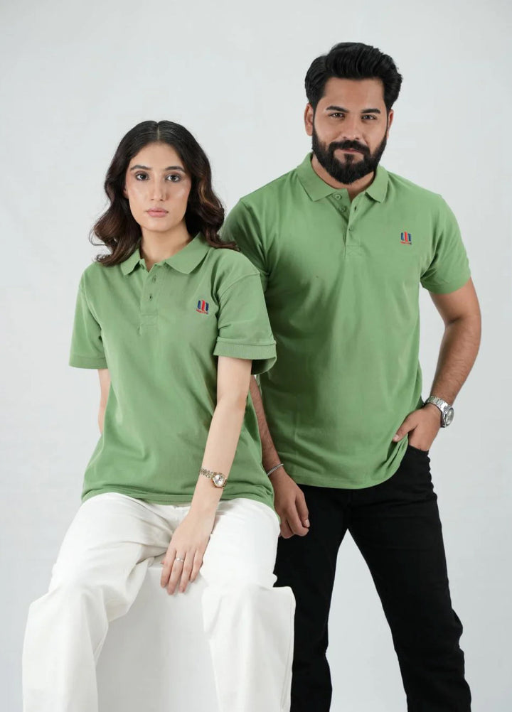 Mercato RTW Solids Cotton 1 Piece Green Polo Shirt