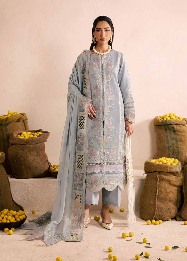 Nureh Exclusive Unstitched Lawn Karandi Embroidered 3 Piece Suit NU26UE NE-217 - Spring Collection