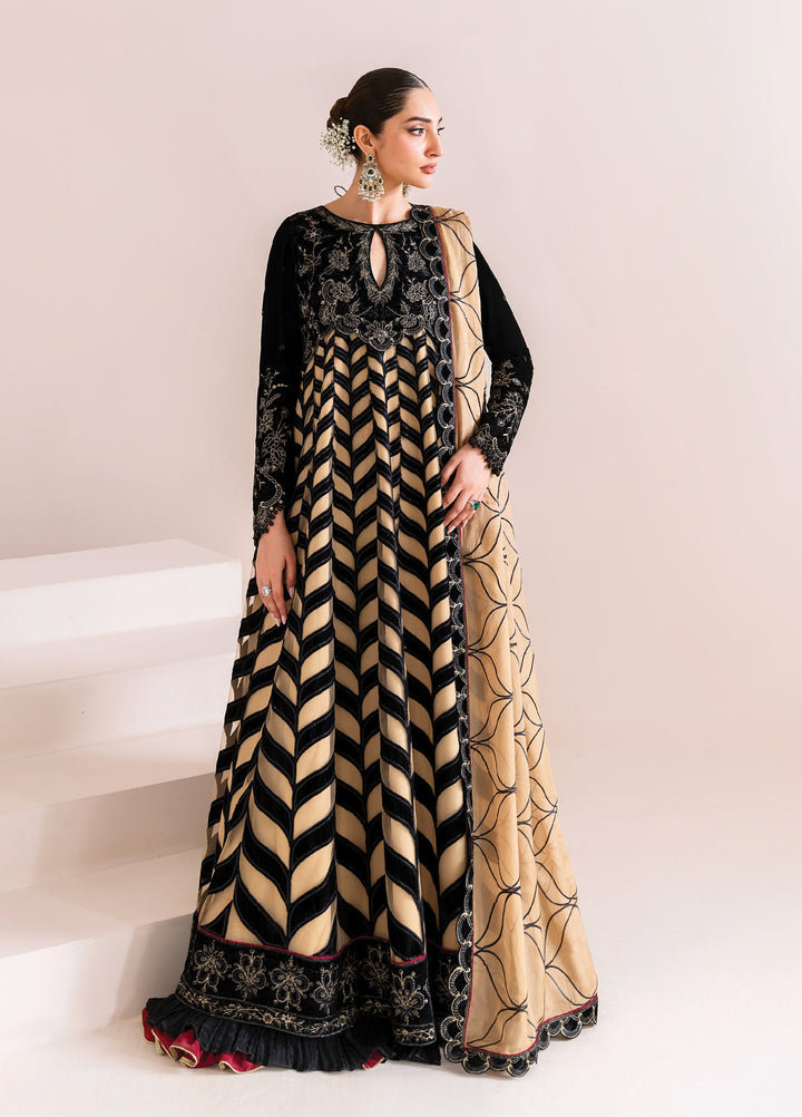 Makhmal by Alizeh Fashion Unstitched Luxury Velvet Embroidered 3 Piece Suits AFB25MV AF-VLT-2223-NOOR JAHAN - Festive Collection