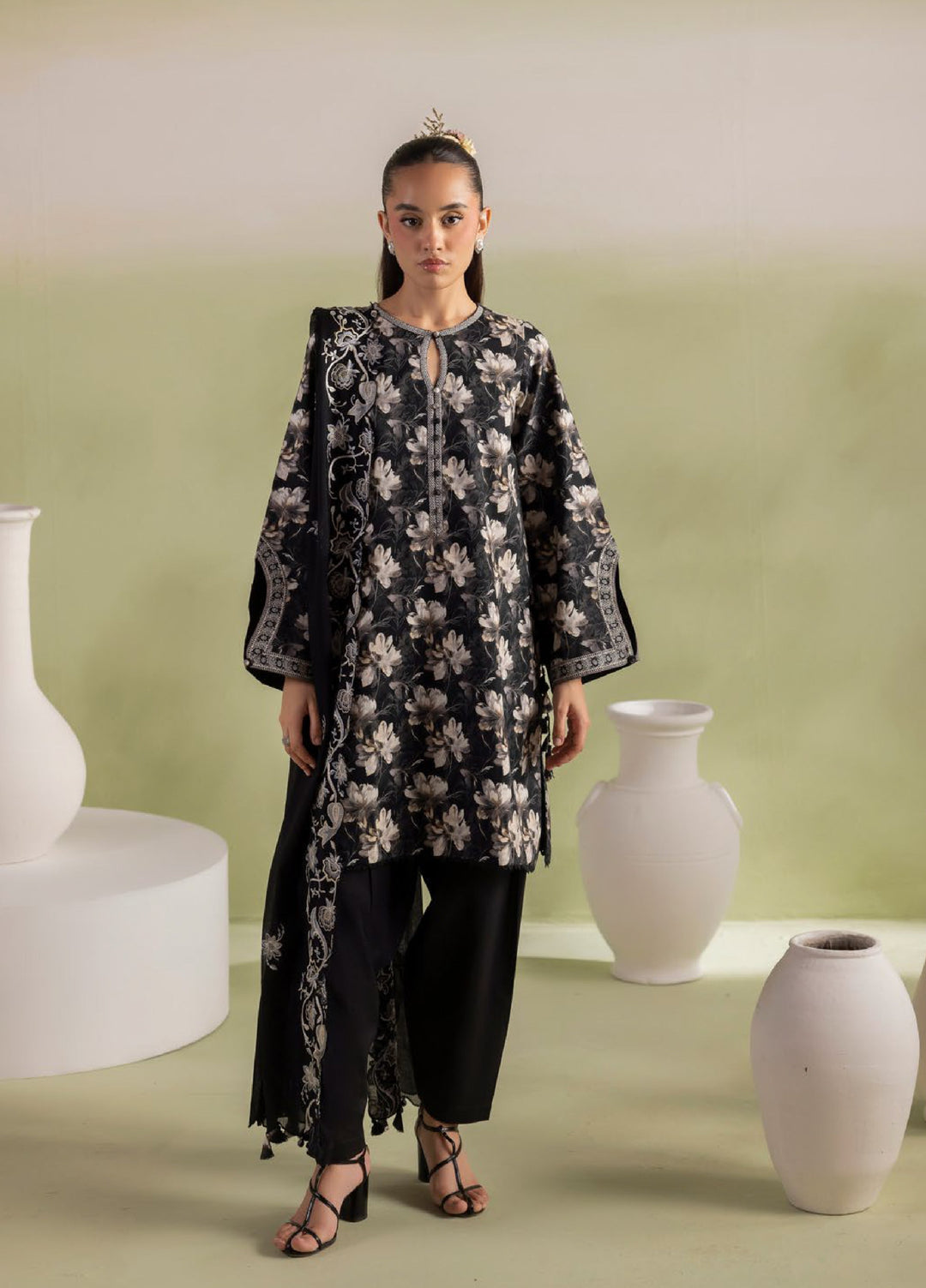 Bagheecha by Gul Ahmed Unstitched Embroidered Lawn 3 Piece Suit GA26ULB DN62077 - Casual Collection