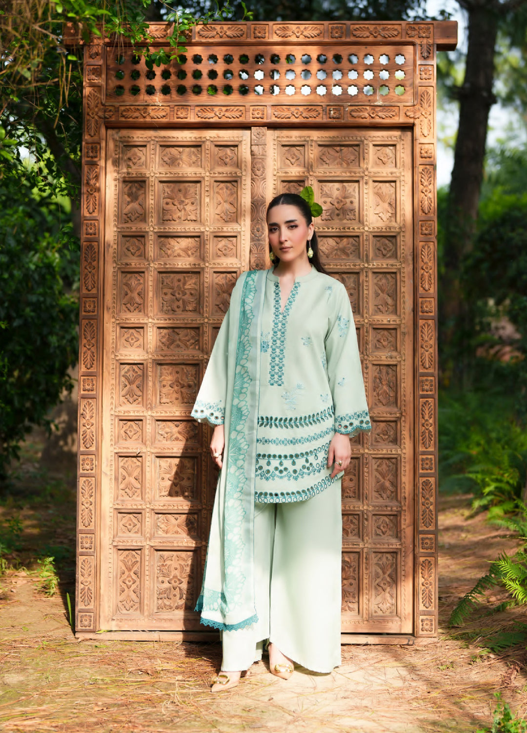 Golden Enara by Rashid Textiles Unstitched Embroidered Lawn 3 Piece Suit RT26ULG 3705 - Casual Collection